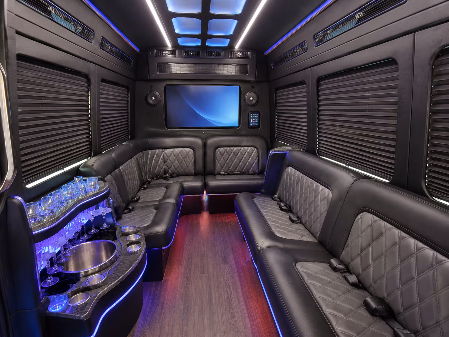 fort collins party bus interior